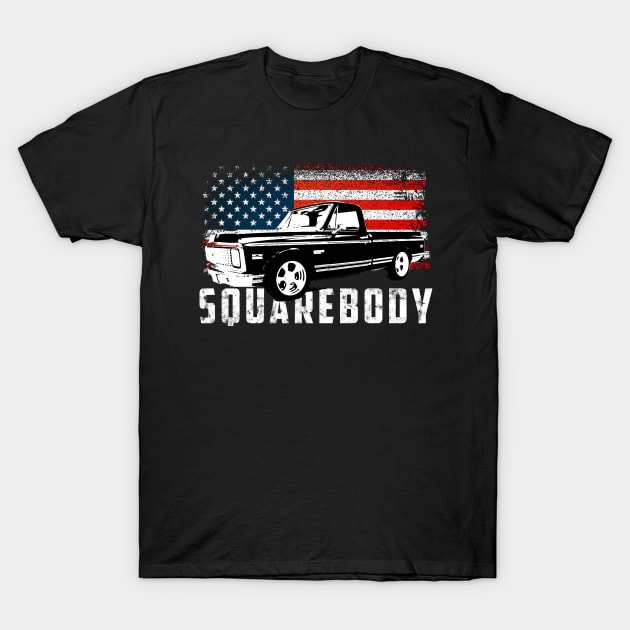 Chevrolet C10 K5 SquareBody 73-87 Chevy Truck Classic American C-10 Square Body Pickup Truck T-Shirt by JayD World